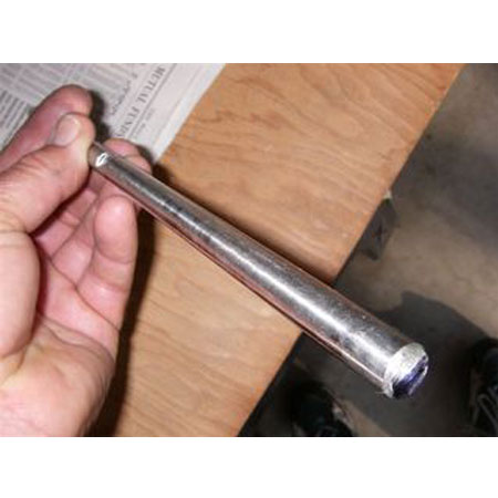 Alternative view of Sprocket shaft