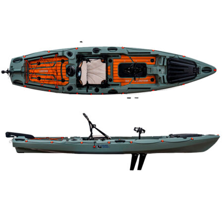 Alternative view of Galaxy Kayaks Wildcat + Garmin Vivid 5CV