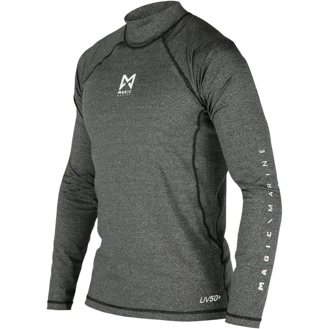 Magic Marine Cube Long Sleeve Rash Guard - Grigia
